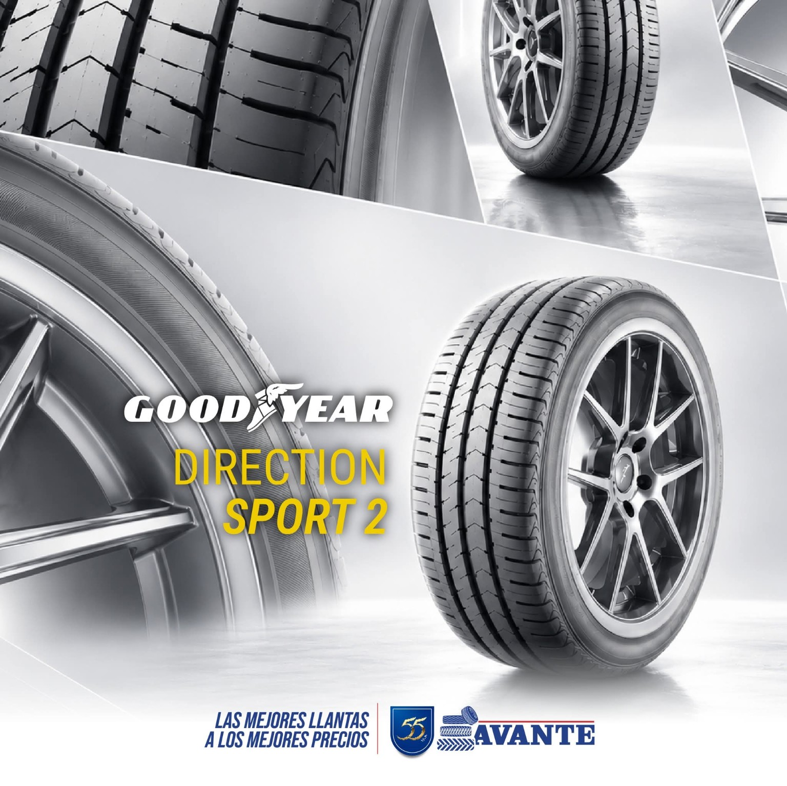 Goodyear Direction Sport 2 — diseño para redes sociales de Avante Llantas