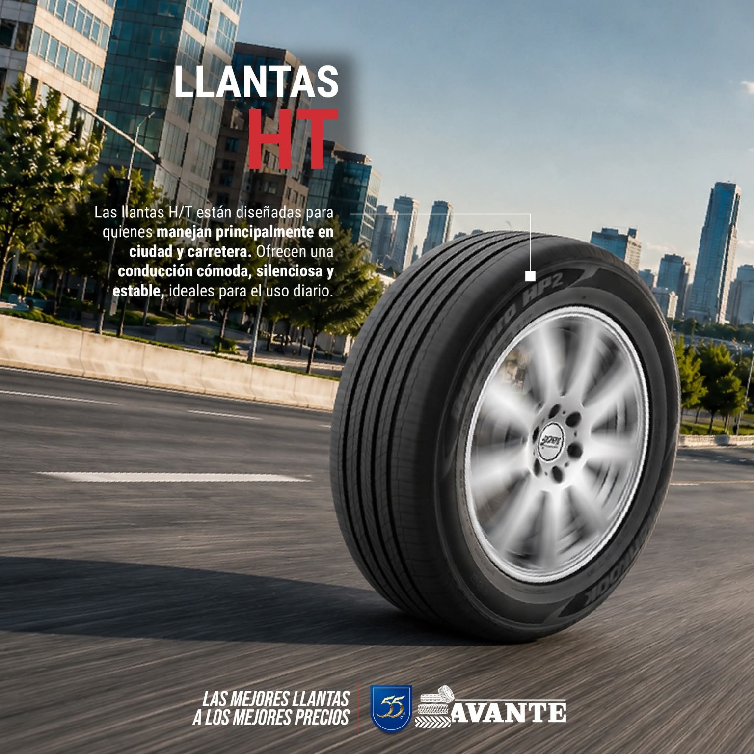 Llantas HT — diseño para redes sociales de Avante Llantas